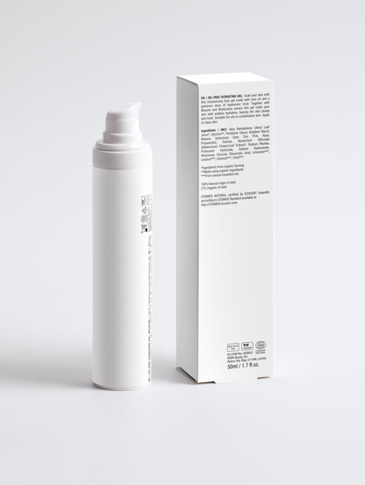 Gel hydratant non gras 50ml | Elementary Cosmetics