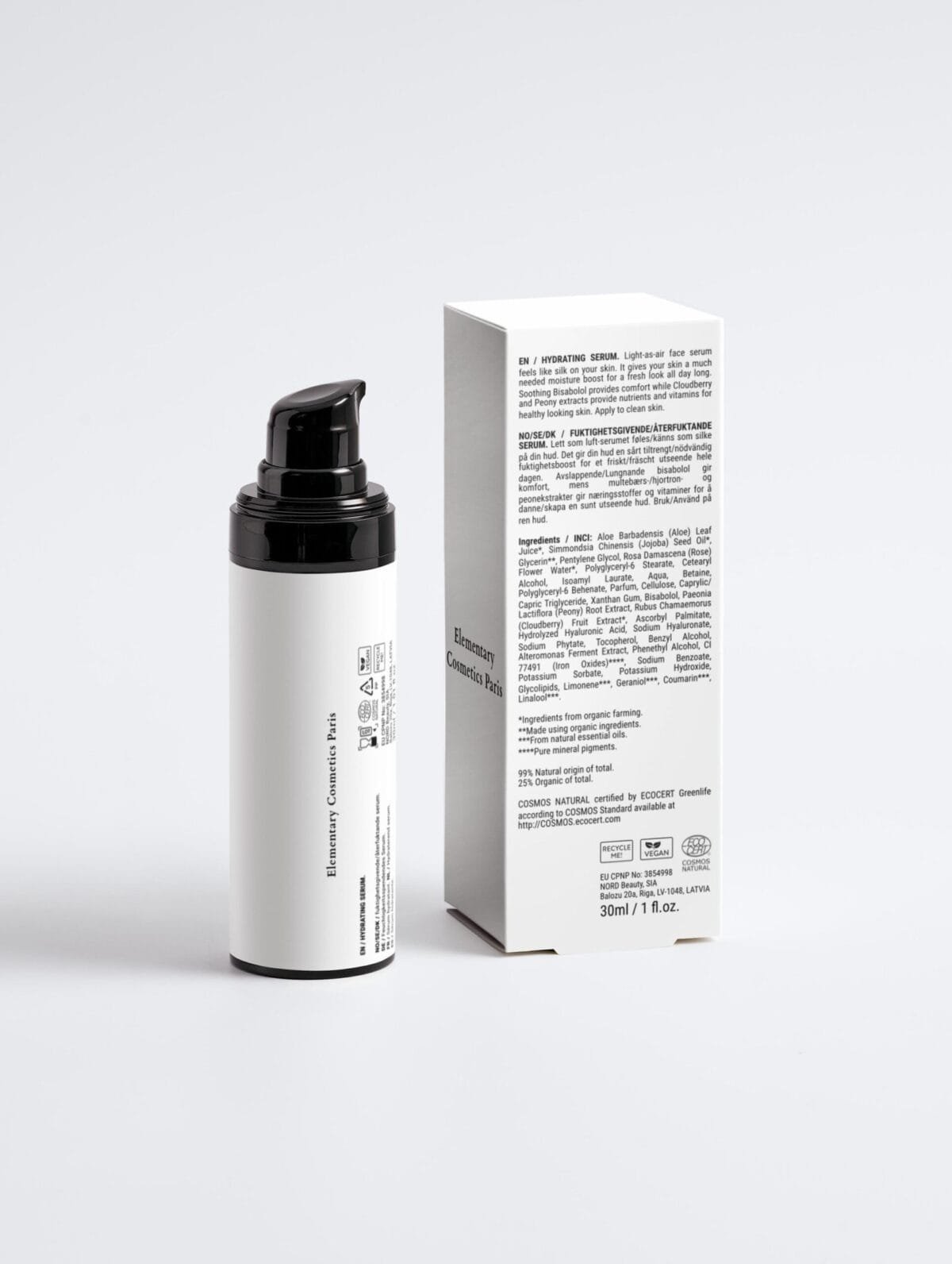 Sérum hydratant 30ml | Elementary Cosmetics